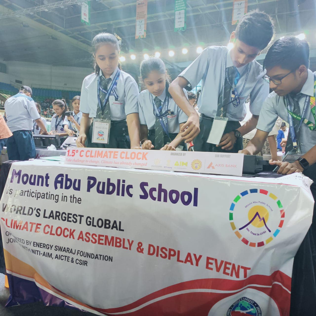 GLOBAL CLIMATE CLOCK ASSEMBLY AND DISPLAY EVENT